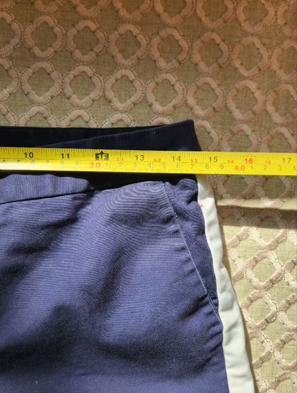 Michael Kors Women's Navy Blue Cotton Pants with White Stripe, Size 4, $120 - Picture 7 of 9